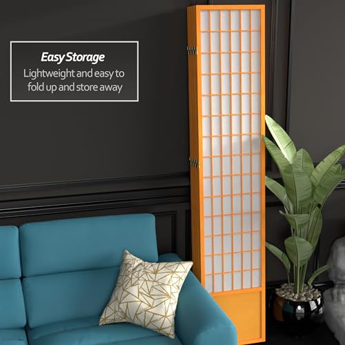 Red Lantern 7 ft. Tall Window Pane Shoji Screen-White-3 Panels Room Divider