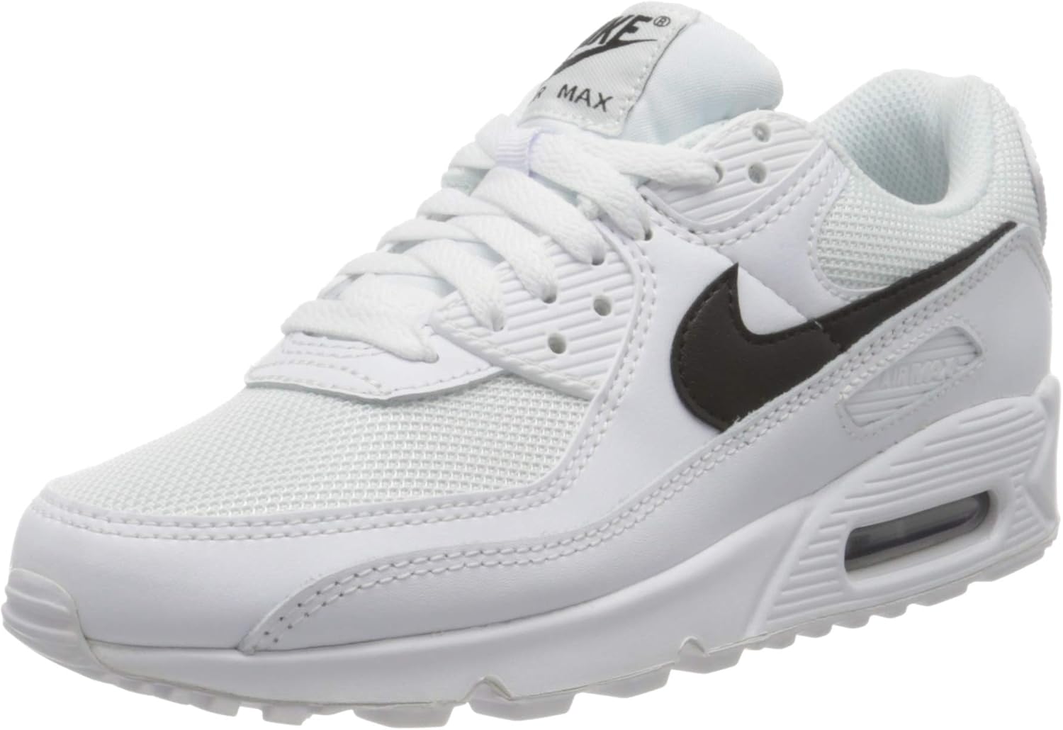 Nike Air Max 90 Womens White/Black/White Running Shoes CQ2560 101 size 9 US
