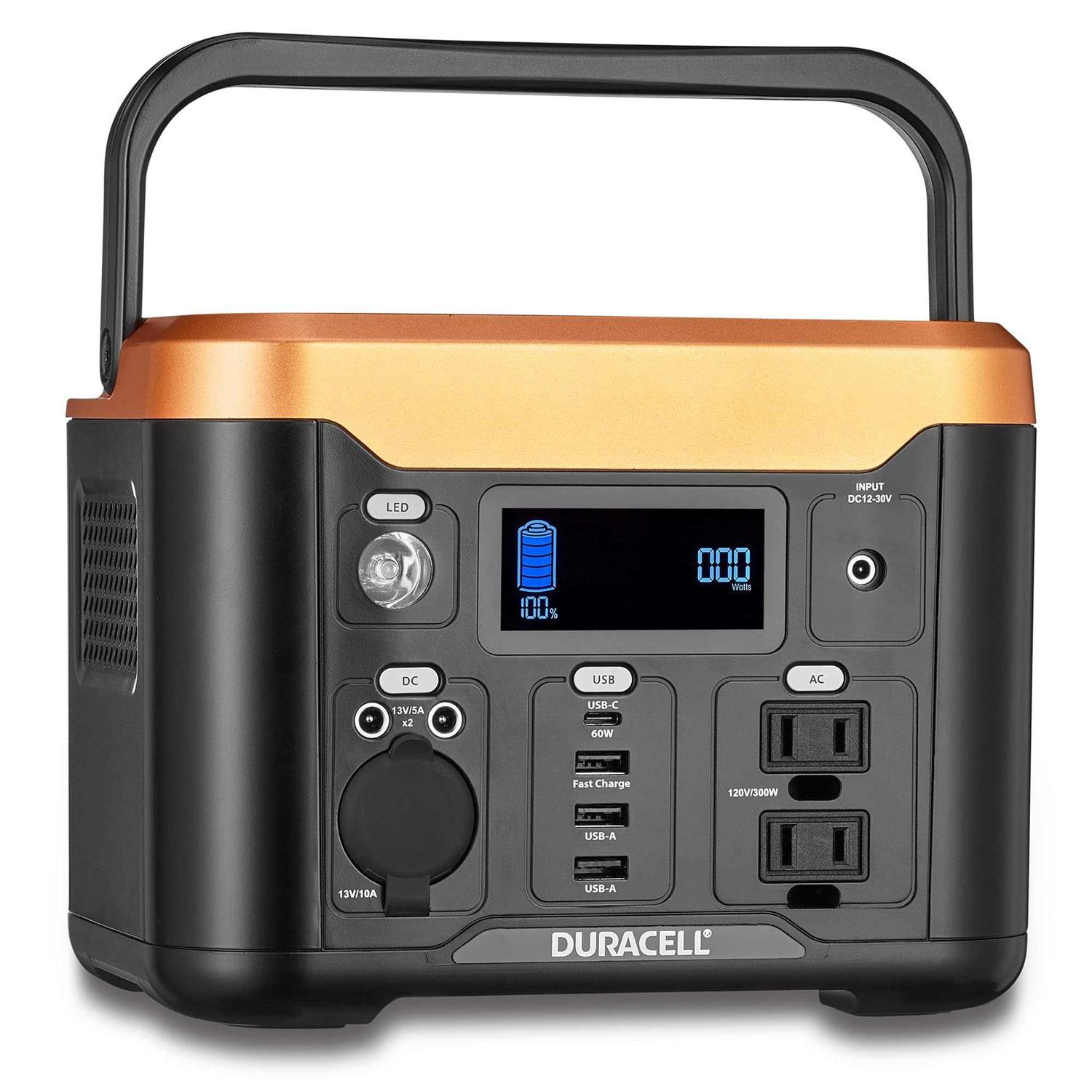 Duracell Portable Power Station 300 Lithium Battery Backup for Emergency Kits
