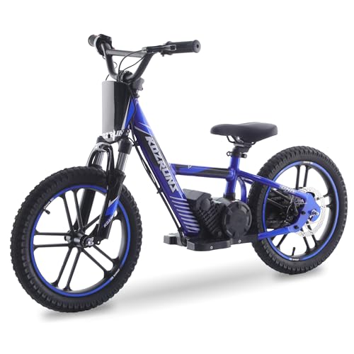 OLALA Electric Dirt Bike for Kids Aged 3-6, 170W Racing Grade Electric Motorcycle, New Aluminum Frame with 2 Power Modes, 24V Detachable Battery, 12IN Knobby Tires