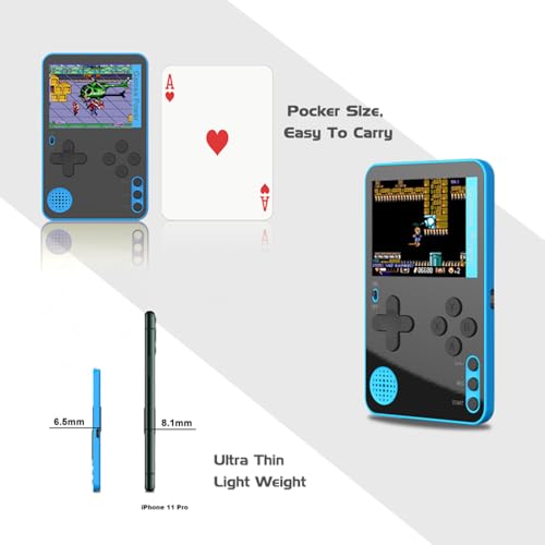 Tiny Retro Handheld Game Console with 500 Built-in Classic Arcade Games, Featuring a 2.4