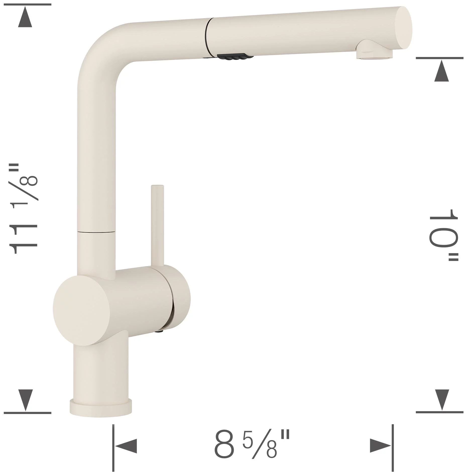 Blanco 526366 Linus 1.5 GPM Single Hole Pull Out Kitchen Faucet - PVD Steel