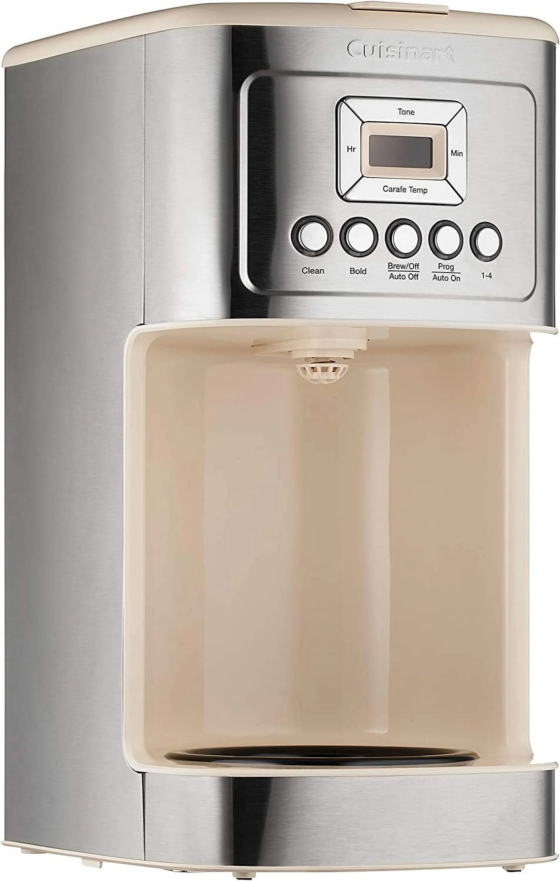 Cuisinart DCC-3200 14-Cup Glass Carafe with Stainless Steel Handle Programmable Coffeemaker, Cream