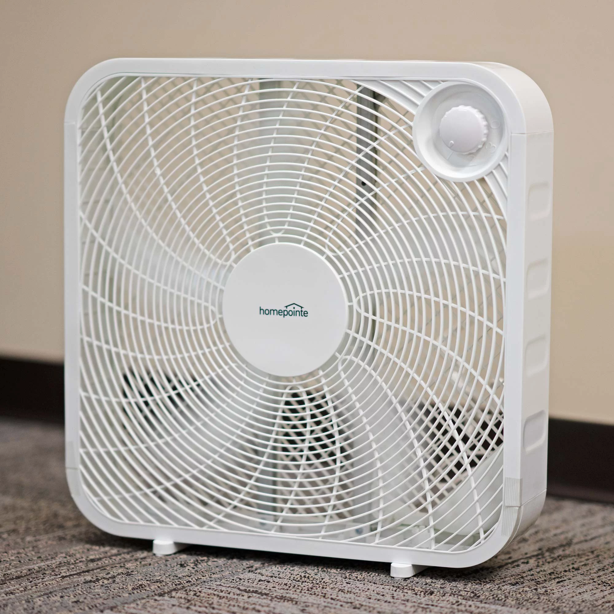 Westpointe (# FB50-16HW) Electric Square Box Fan, White, 20