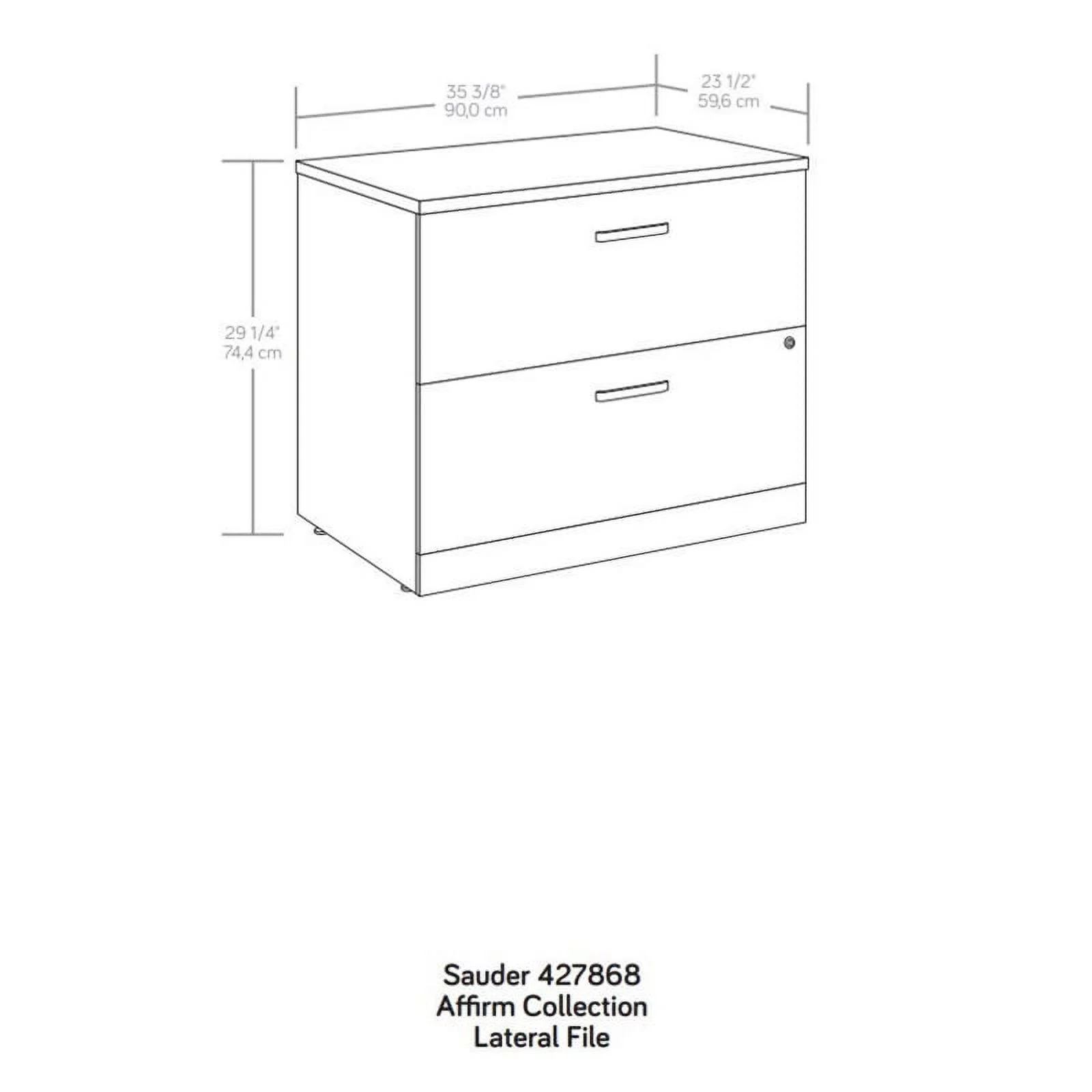 Pemberly Row Engineered Wood Lateral Filing Cabinet in Classic Cherry
