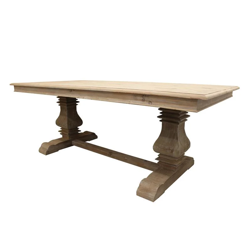 Manhattan Beach Tadashi Solid Wood Rectangular Dining Table in Gray