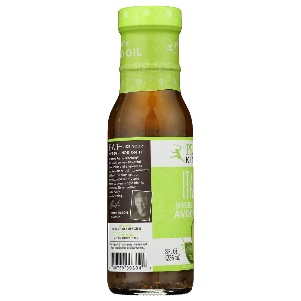 Primal Kitchen Italian Vinaigrette & Marinade, 8 fl oz Pack Of 6