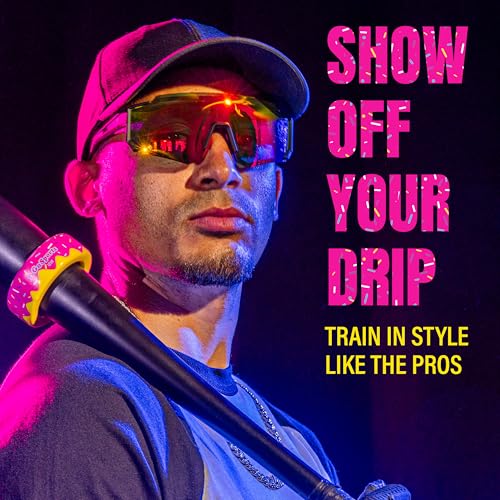 GoSports Baseball and Softball Bat Donuts - 2 Pack Baseball Drip Bat Weights - 16 oz & 12 oz