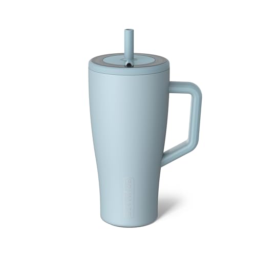 BrüMate Era 40 oz Tumbler with Handle and Straw | 100% Leakproof Insulated Tumbler with Lid and Straw | Made of Stainless Steel | Cup Holder Friendly Base | 40oz (Nightfall Blue)