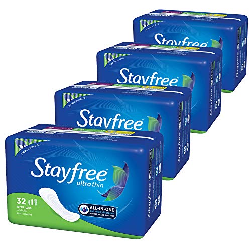 Stayfree Maxi Super Long Wingless Reliable Protection and Absorbency Pads For Women, 48 Count (Pack of 1)