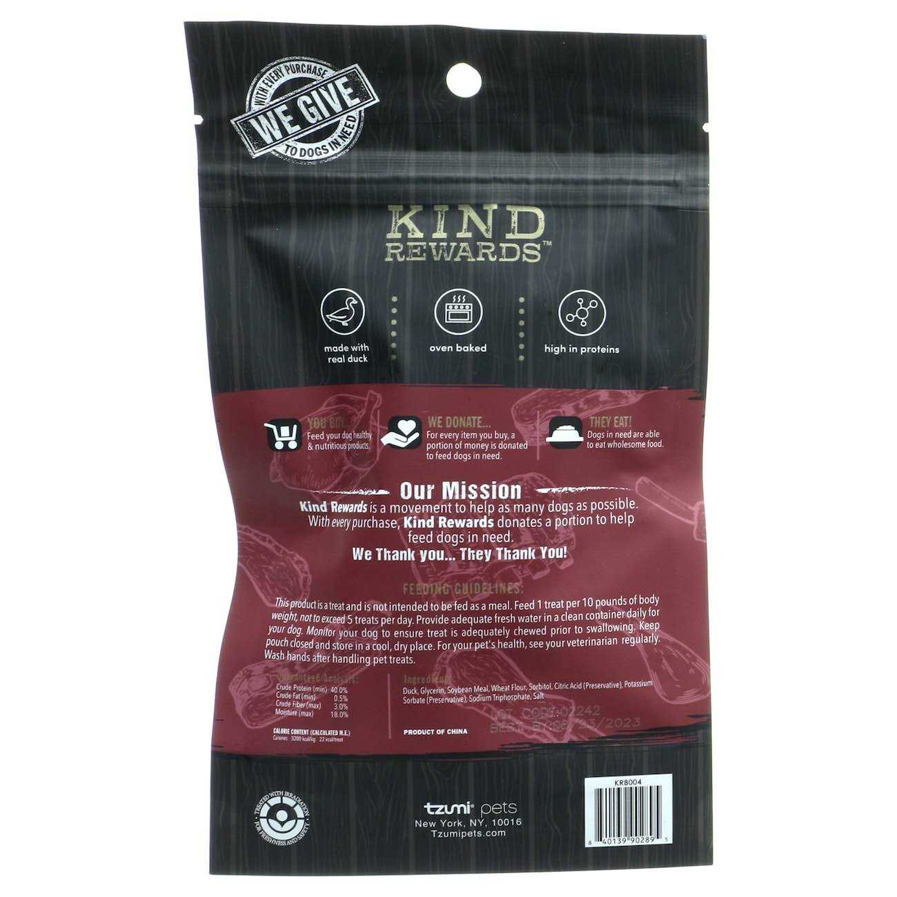 Kind Rewards Butcher Bar Duck Jerky Dog Treat - Pet Supplies online store
