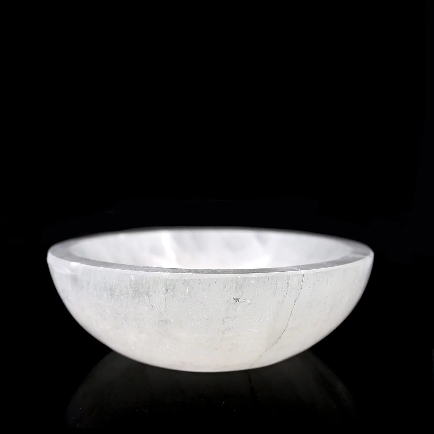 Soul Sticks 6 inch Selenite Crystal Bowls for Smudging, Healing, Recharging Crystals | Pure Selenite Smudge Bowl & Crystal Charging Station Ethically Sourced in Morocco