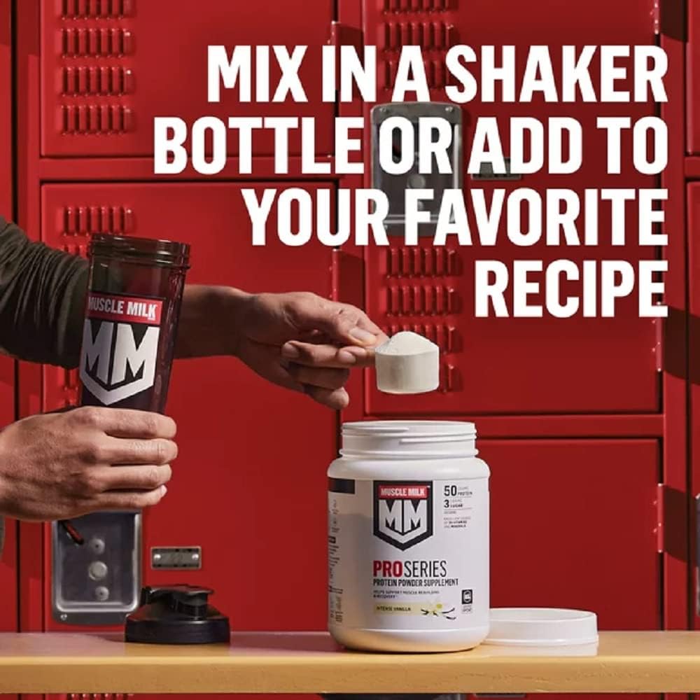 Muscle Milk Powder Pro Series, 50 Grams Protein, Intense Vanilla, 2 Pounds