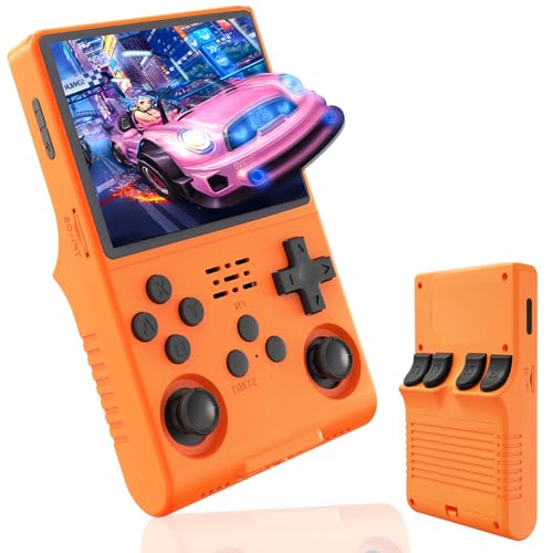 Handheld Game Console with 30000 Retro Games, 3.5 inch Mini HD IPS Screen Retro Console, 3800mAh Large Capacity, Built-in 256G Card, Support HDMI and TV Outpu
