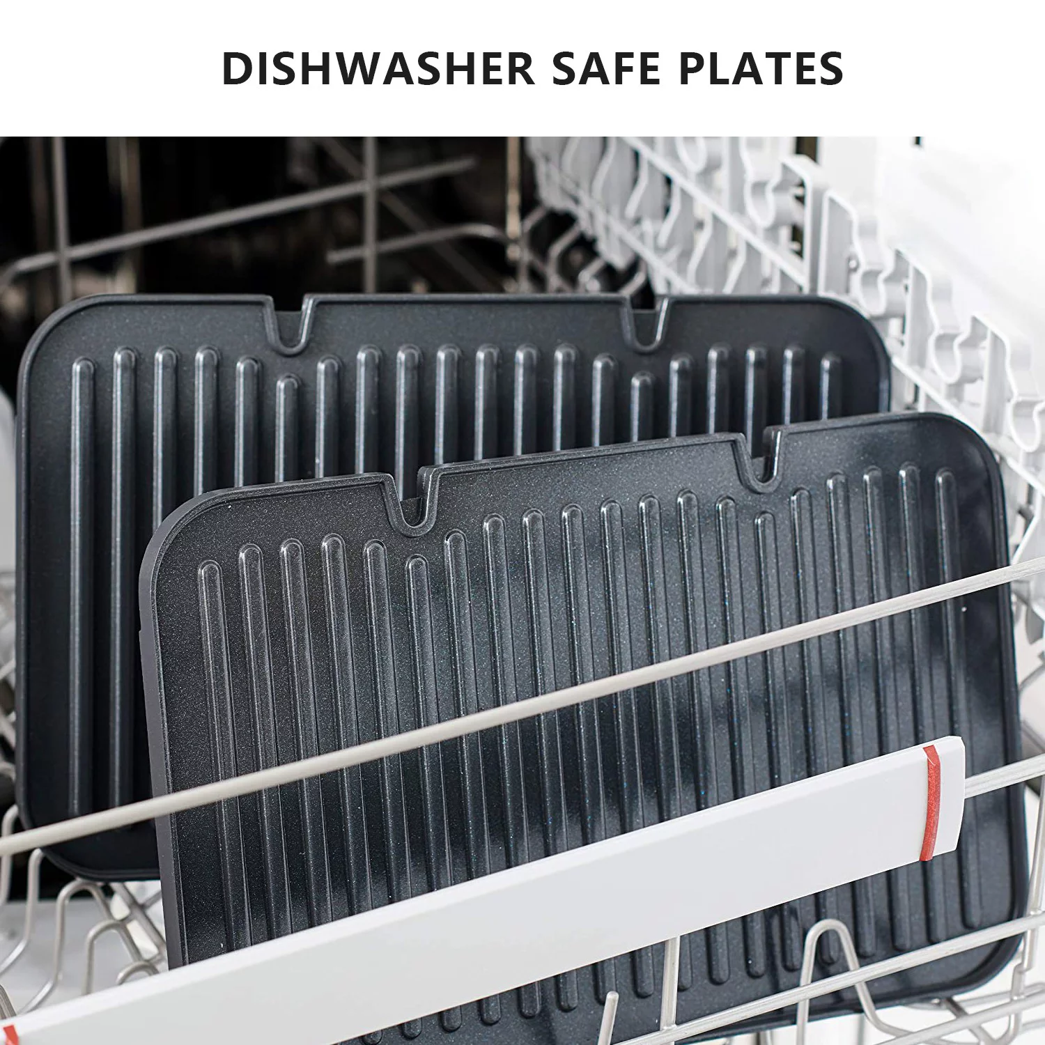 Ceramic Electric Griddle Nonstick - Contact Griddle with Waffle Plates (Blue)