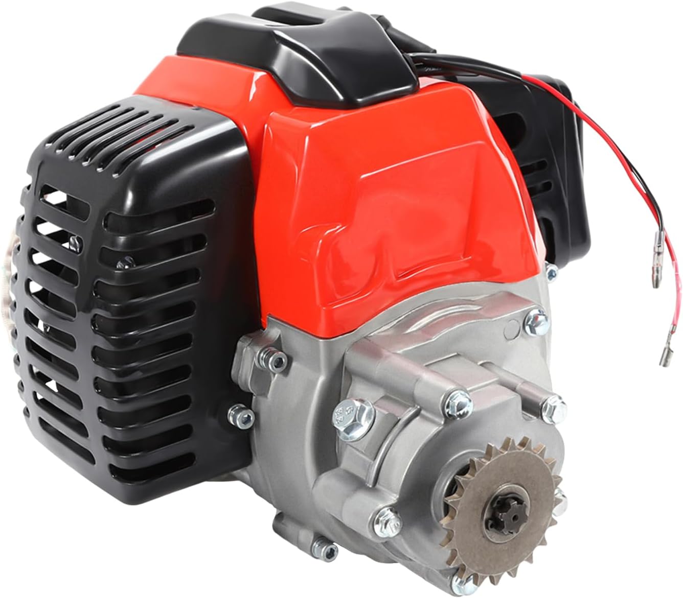 49cc 2-Stroke Engine Motor, Mini Bike Engine Motor Single Cylinder Gasoline Engine Air-Cooled Motor Pull Start Replacement Engine for Asoline Scooters Pocket Bikes Mini Motorcycles