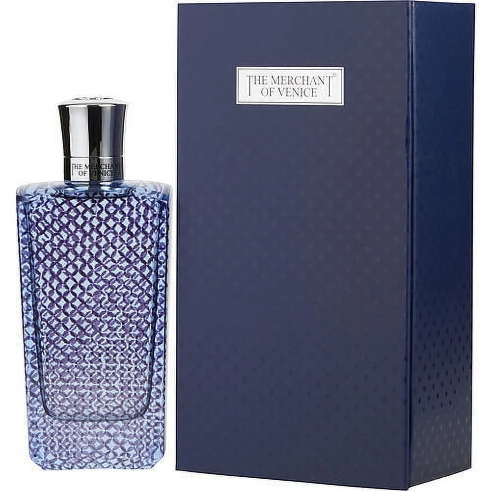 Merchant of Venice Venetian Blue Eau de Parfum Spray - 3.4 oz - Blue - Birch, Patchouli, Black Pepper, Apple, Bergamot - Discover Venetian Blue