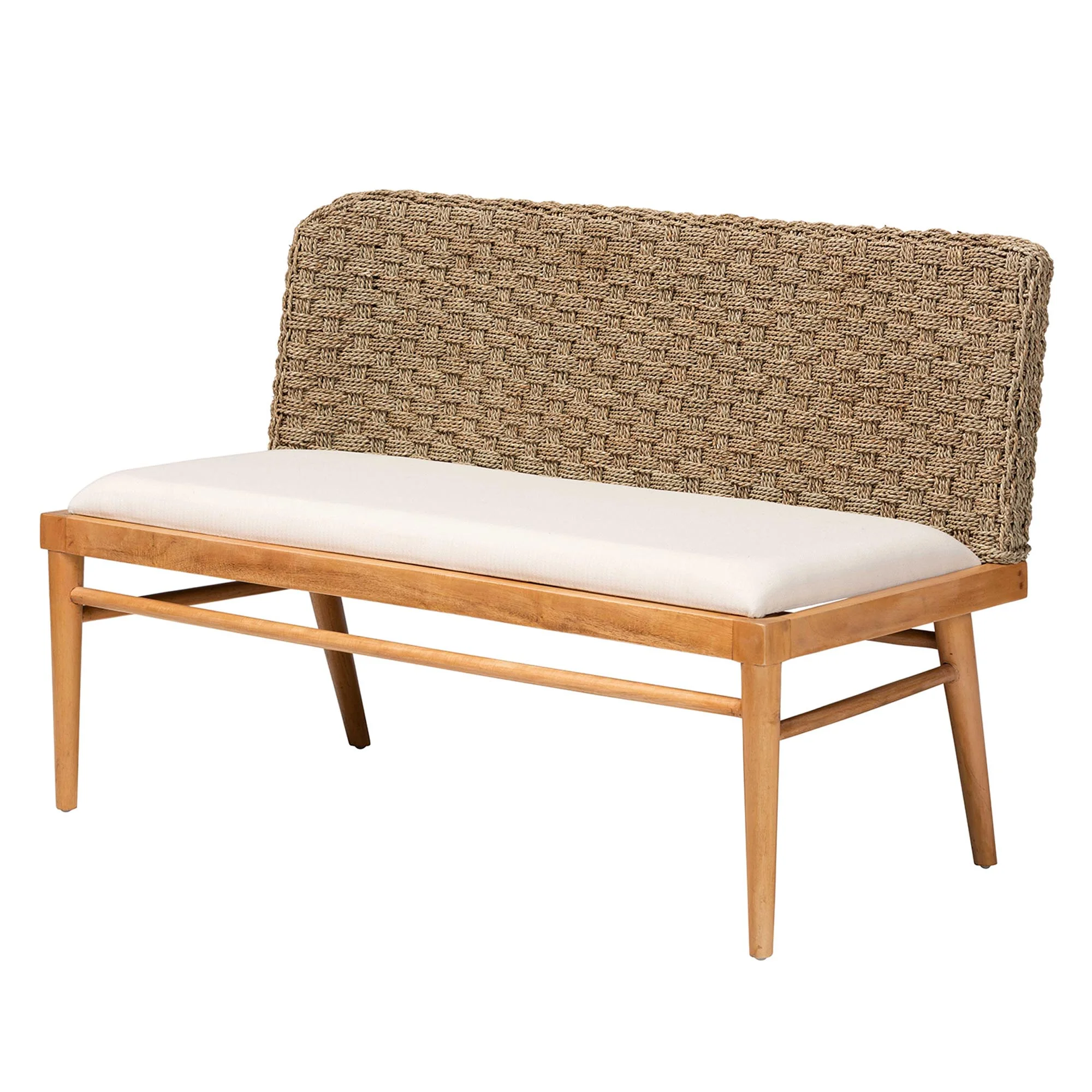 Baxton Studio Denver Boho Dining Nook Banquette set, 2-Piece, Brown