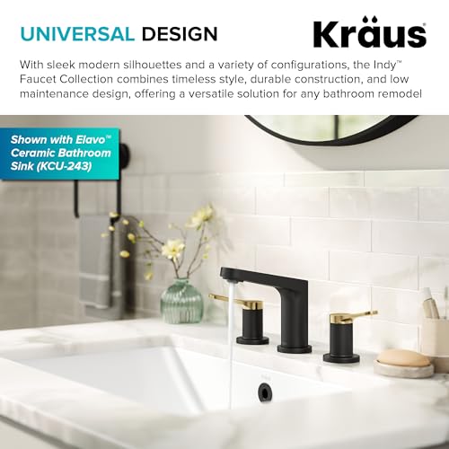 KRAUS Indy Single Handle One Hole Bathroom Sink Faucet in Chrome, KBF-1411CH