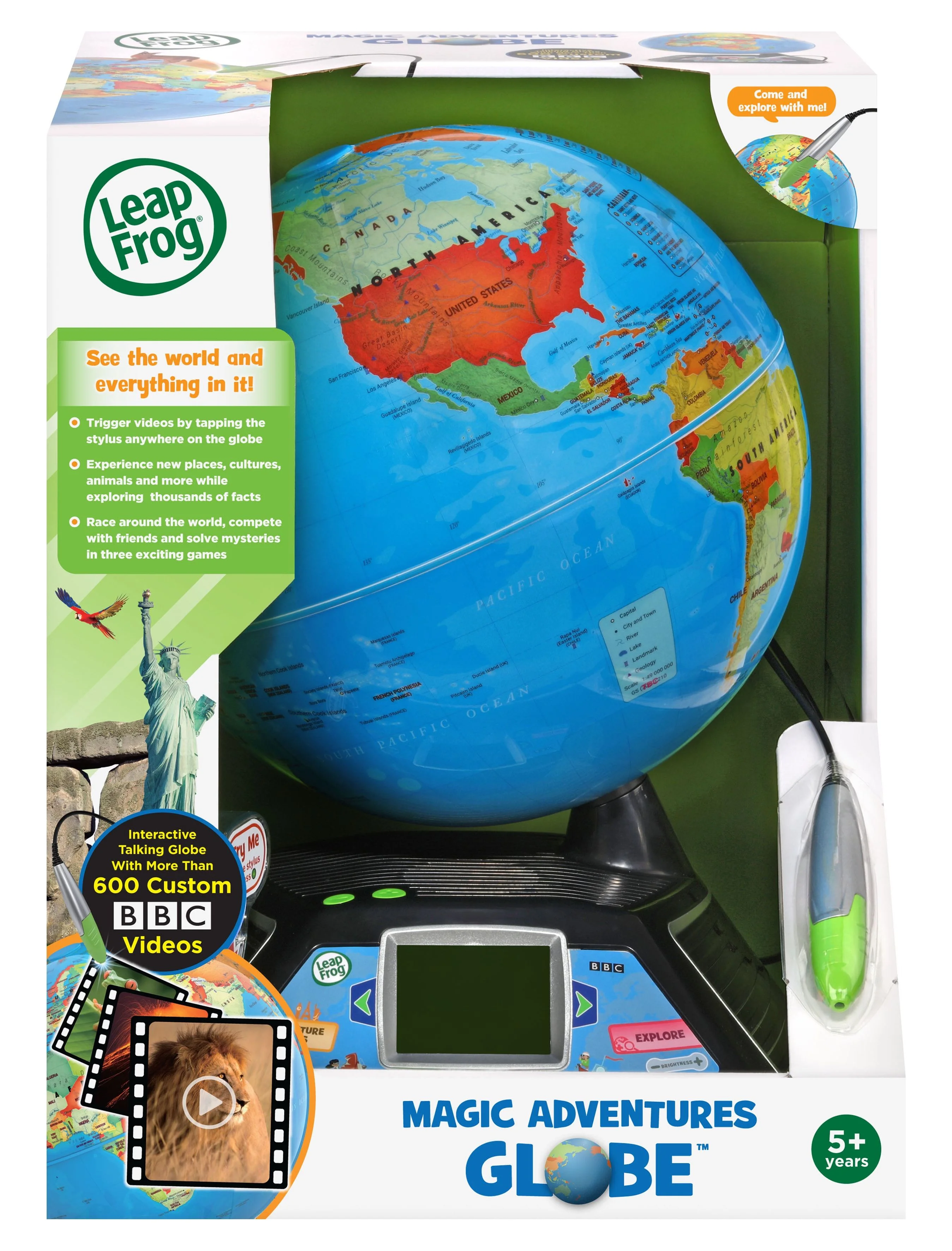 LeapFrog Magic Adventures Interactive Globe With 5+ Hours of BBC Video