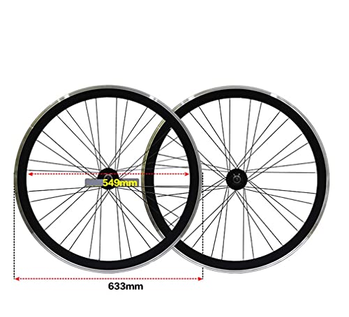 Fixie Wheels 700c 40mm Rims Single Speed Bike Wheelset V Brake Front & Rear Fixed Gear 13 Teeth 32/36H Hub Set for Kids Bike Folding Bike BMX 2560G