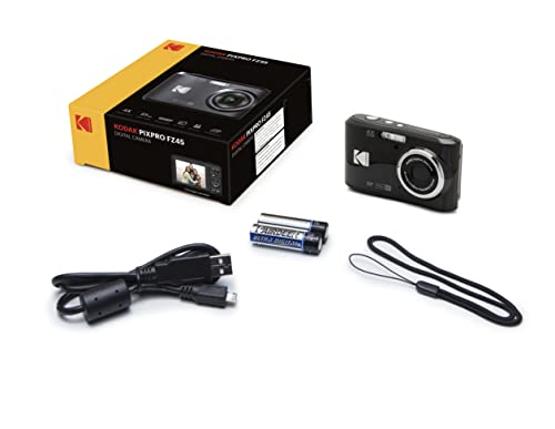 KODAK PIXPRO Friendly Zoom FZ45-BK 16MP Digital Camera with 4X Optical Zoom 27mm Wide Angle and 2.7