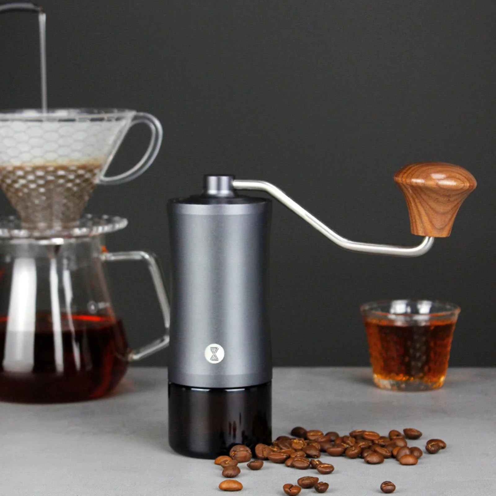 CNC Conical Stainless Steel Burr Grinder Mill Hand Crank Coffee