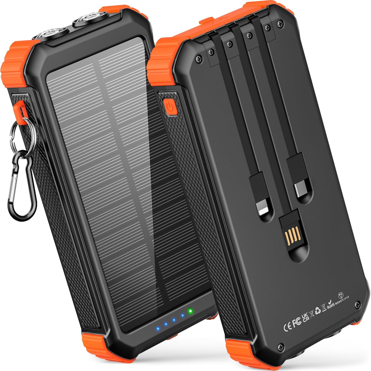 Solar Charger Power Bank, 45800mAh Portable Phone Charger with USB C in/output, 5V3.1A QC 3.0 Fast Charging for Cellphone, External Battery Pack Compatible with iPhone Samsung Google etc