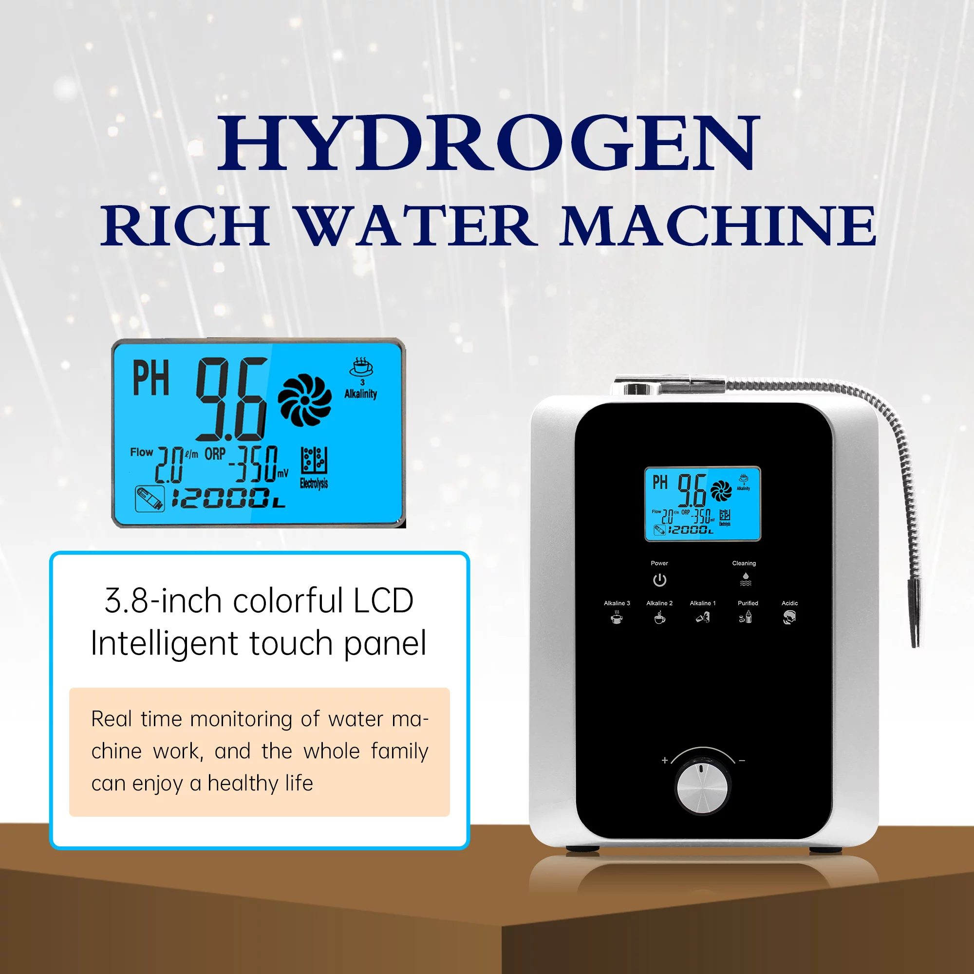 ALKA Water Ionizer and Water Purifier Machine,PH 3-11 Alkaline Acid Water Machine,Up to -800mV ORP, 12000 Liters per Filter,11 Plate Electrode,Regulation Valve to Control PH and ORP/Auto-Cleaning