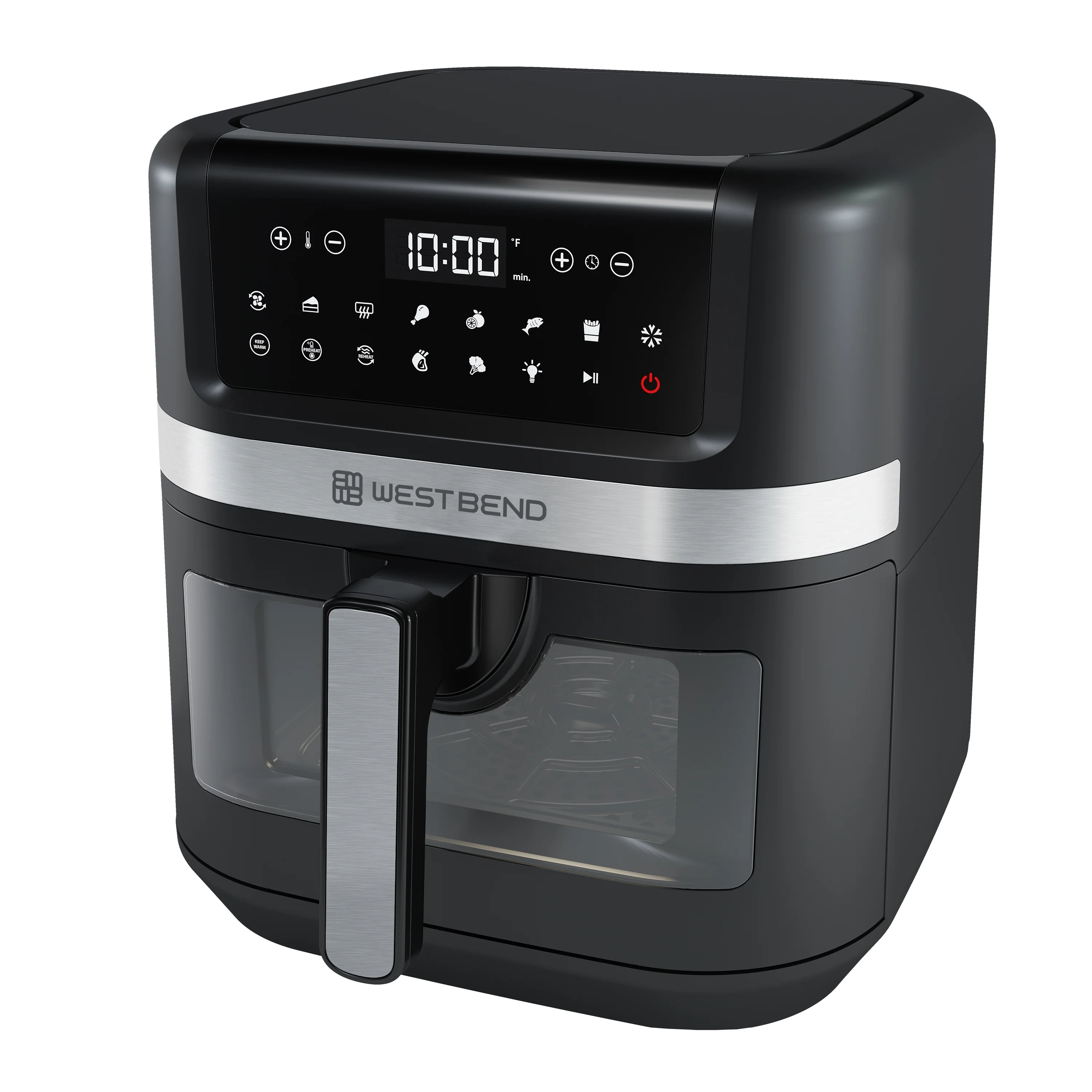 West Bend 7QT Air Fryer with 13 One-Touch Presets, in Black (AFWB7QBK13)