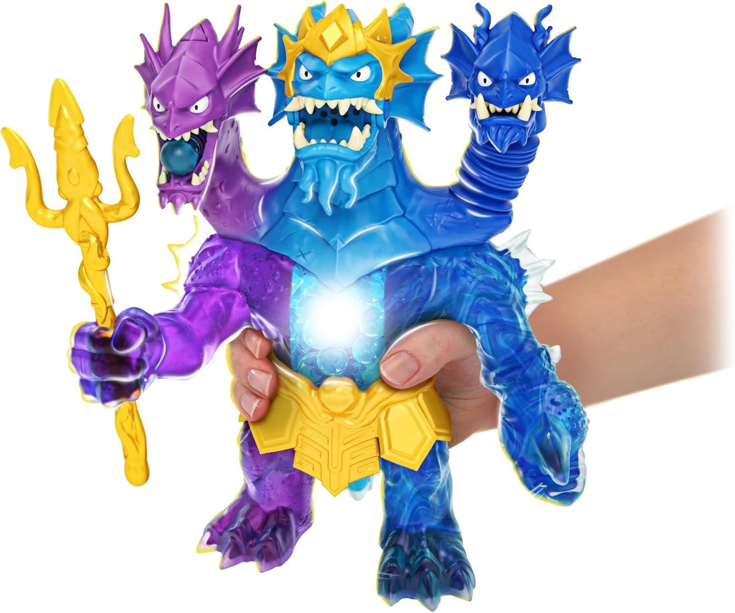 Heroes of Goo Jit Zu Deep Goo Sea King Hydra Figure with Triple Attack 3 in 1 Goo Power. Plus Light and Sound Battle Action!