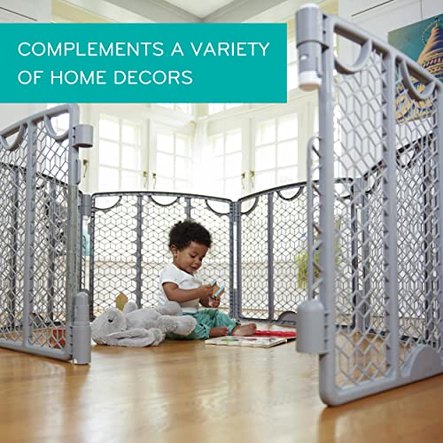 Evenflo Versatile Play Space Adjustable Play Area, Plastic, 8-Panel (Cool Gray)