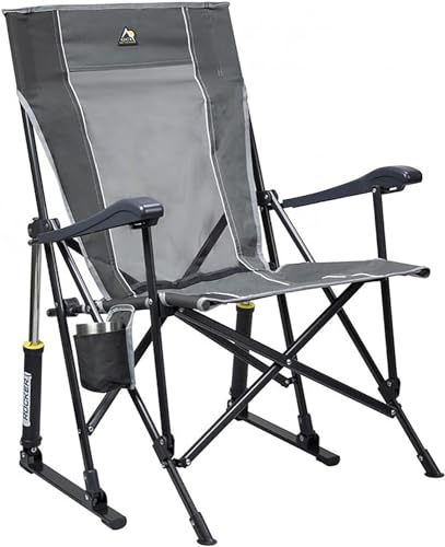 GCI OUTDOOR Roadtrip Rocker Collapsible Rocking Chair & Outdoor Camping Chair - Mercury