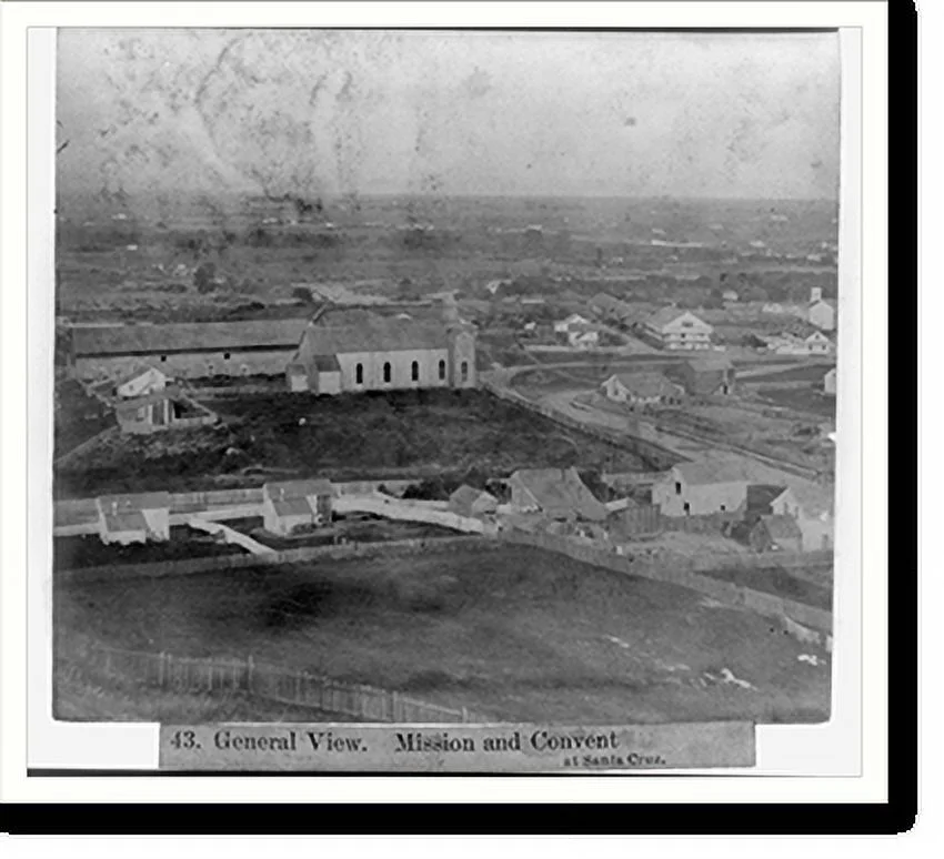 Historic Framed Print, General view - mission and convent at Santa Cruz, 17-7/8