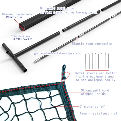 7 x 7 ft Baseball & Softball Hitting Net,Pitching Swing Practice net