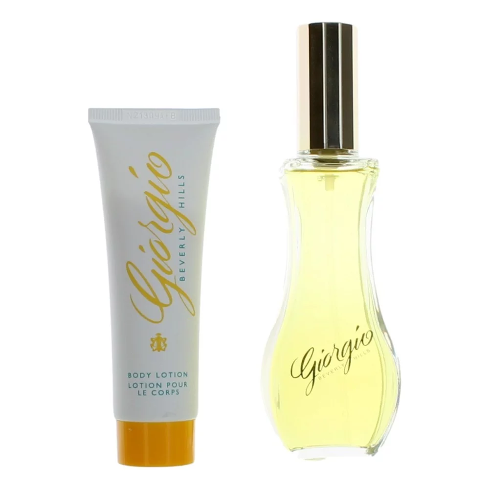 Giorgio by Giorgio Beverly Hills for Women - 2 Pc Gift Set 3oz EDT Spray, 1.6oz Body Moisturizer
