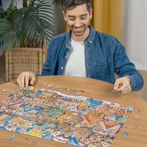 Ravensburger - Christmas Cookie Village - 1000 Piece Jigsaw Puzzle - Piece Together an Entire Gingerbread City - Stunning Detail - Premium Quality - Ages 12+