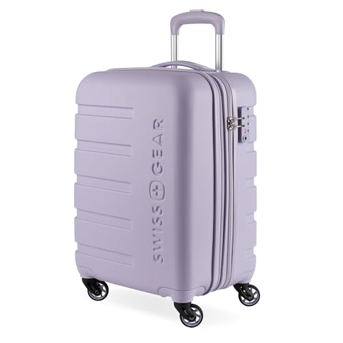 SwissGear 7366 Hardside Expandable Luggage with Spinner Wheels, White, Carry-On 19-Inch