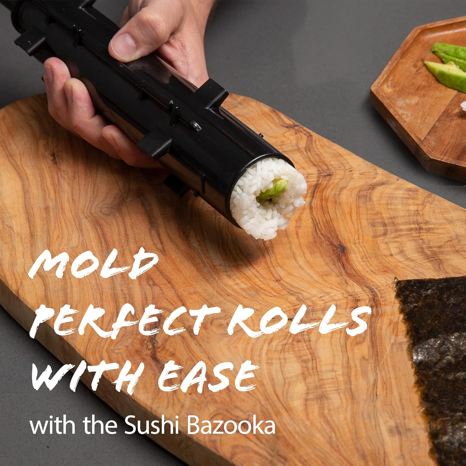 IMPRESA [3 Pack Bazooka Sushi Roller - Sushi Maker Mold for the Perfect Sushi Roll - Squeeze & Dispense Easy for Sushi Party - Makes 8