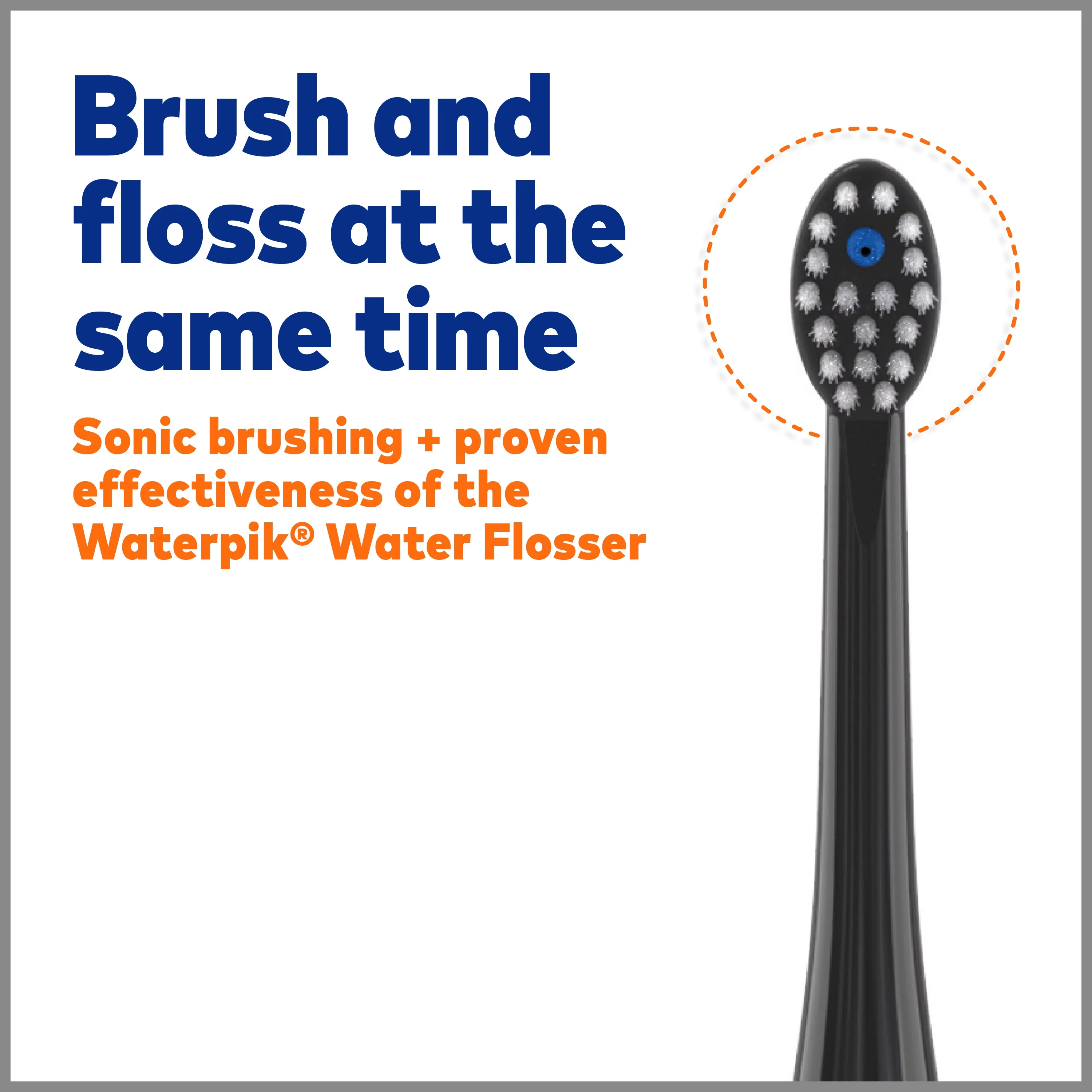 Waterpik Sonic-Fusion 2.0 Flossing Toothbrush, Electric Toothbrush & Water Flosser Combo, Black