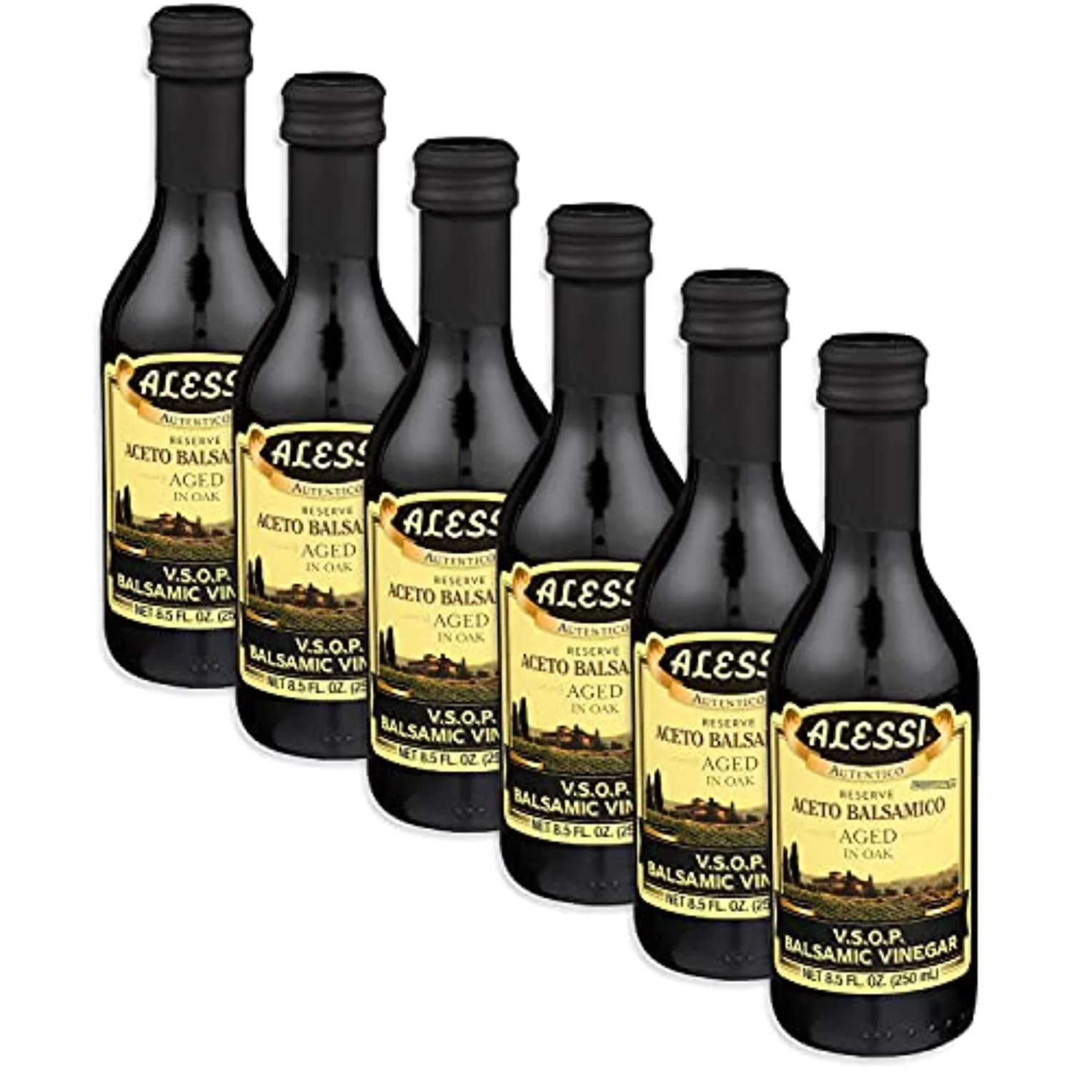 Alessi V.So.P Balsamic Vinegar, 8.5-Ounce (6 Pack)