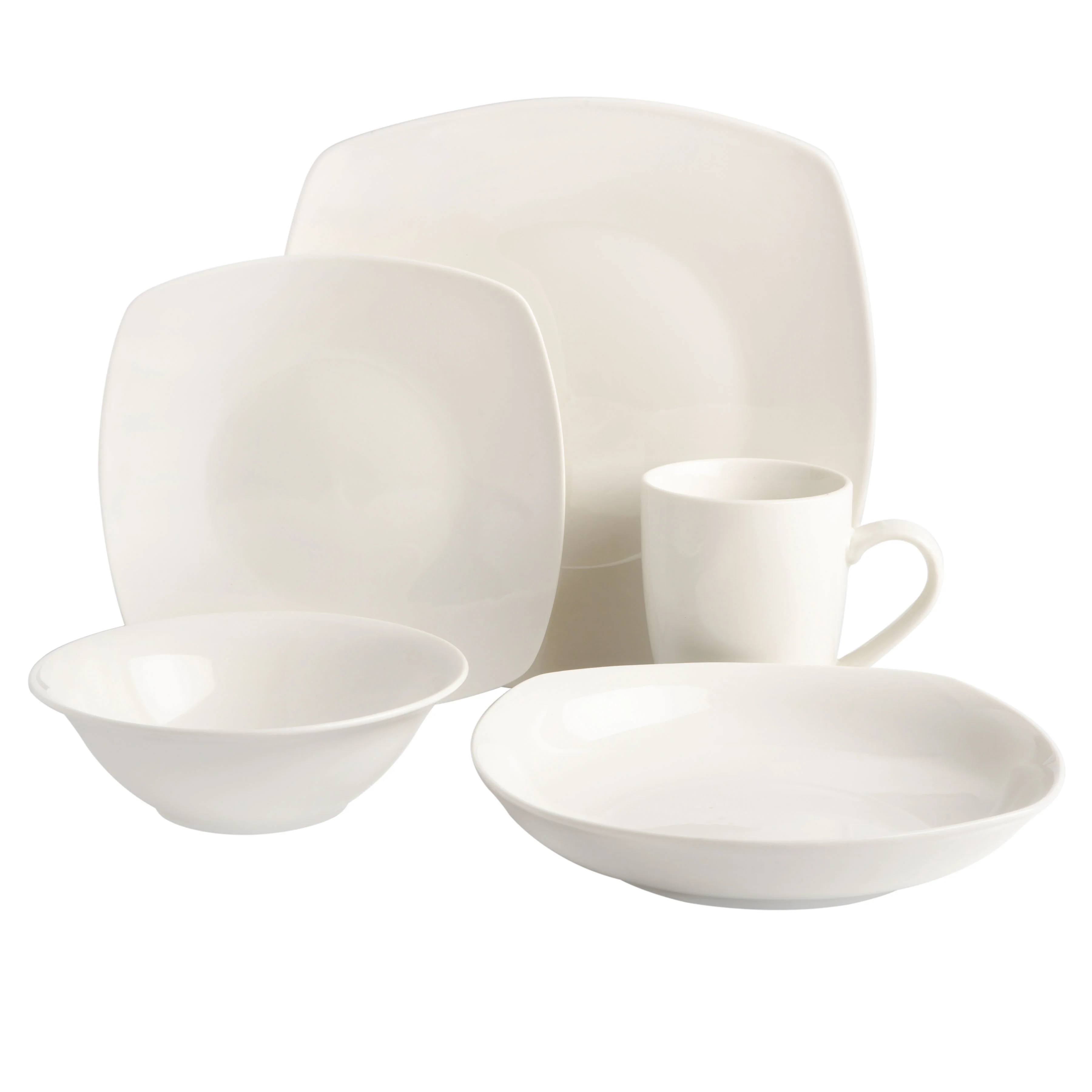 Gibson Home Liberty Hill 30-Piece Dinnerware Set, White