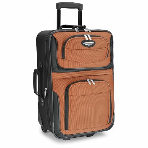 Travel Select Amsterdam 4-Piece Softside Expandable Luggage Set, Lightweight 2-Wheel Upright Suitcases, Travel Tote, Packing Cubes, Gray