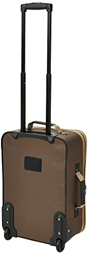 Rockland Fashion Softside Upright Luggage Set, Expandable, Kensington, Black and White, 2-Piece(14/19)