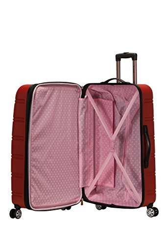 Rockland Melbourne Hardside Expandable Luggage with Spinner Wheels, Blue, Checked Large 28