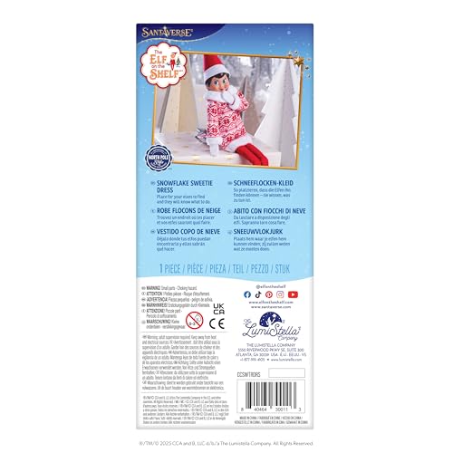 The Elf on the Shelf Claus Couture Collection Snowflake Sweetie Dress - Charming Fair Isle-Inspired Tunic Dress - Scout Elf Not Included