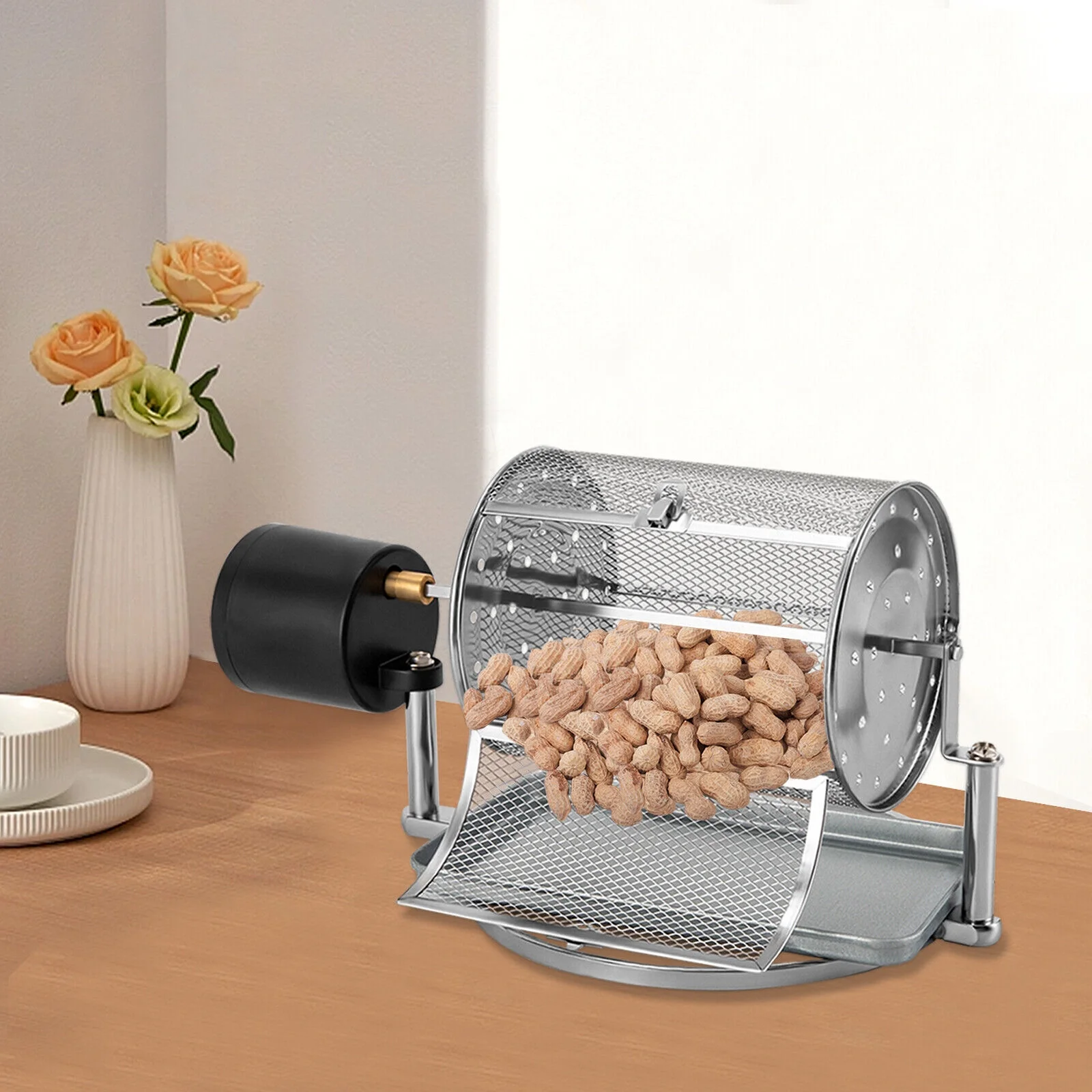 Electric Automatic Coffee Bean Roaster Machine Stainless Steel Nuts Bean Roasting For Kitchen