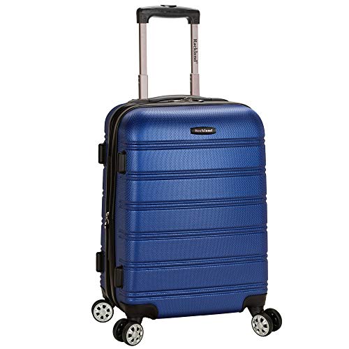 Rockland Melbourne Hardside Expandable Luggage with Spinner Wheels, 2TONENAVY, 2 Piece (20/28)