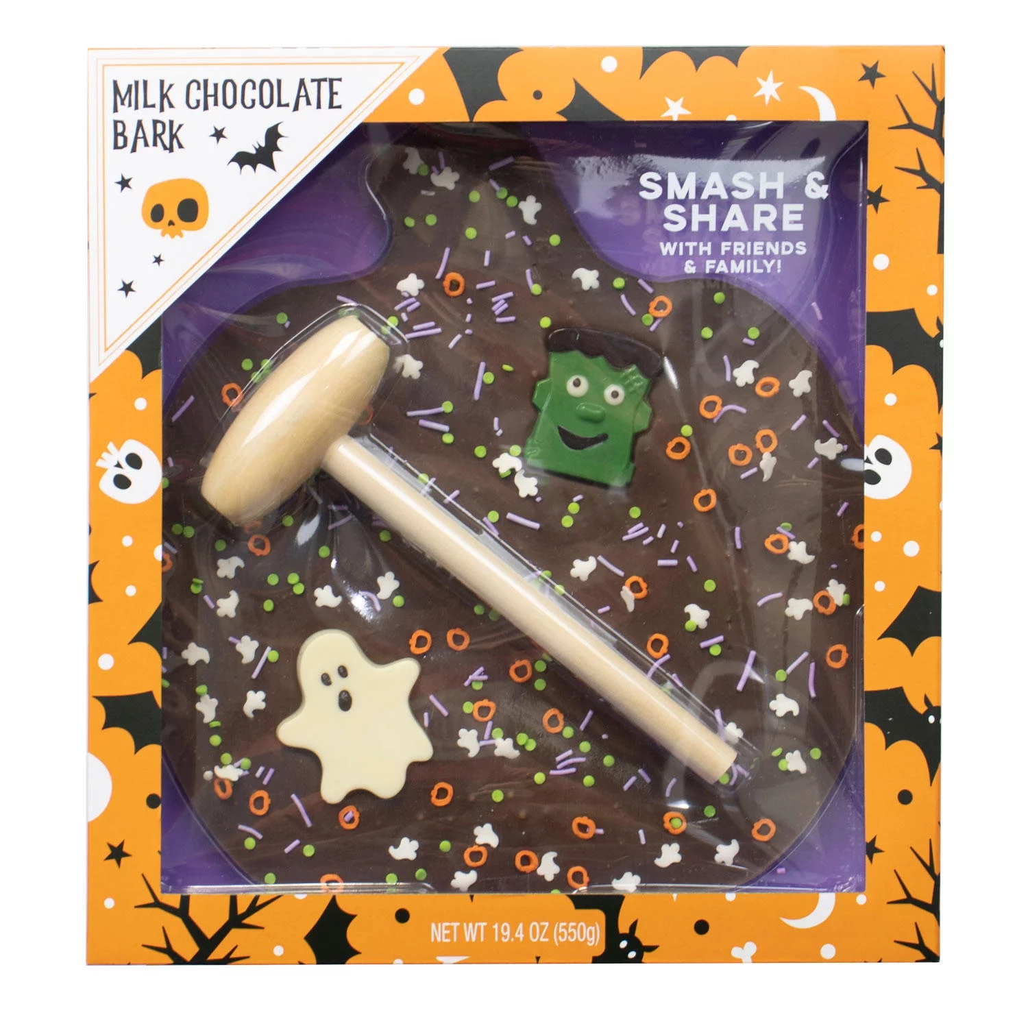 Halloween Milk Chocolate Bark with Mallet, 19.4 oz