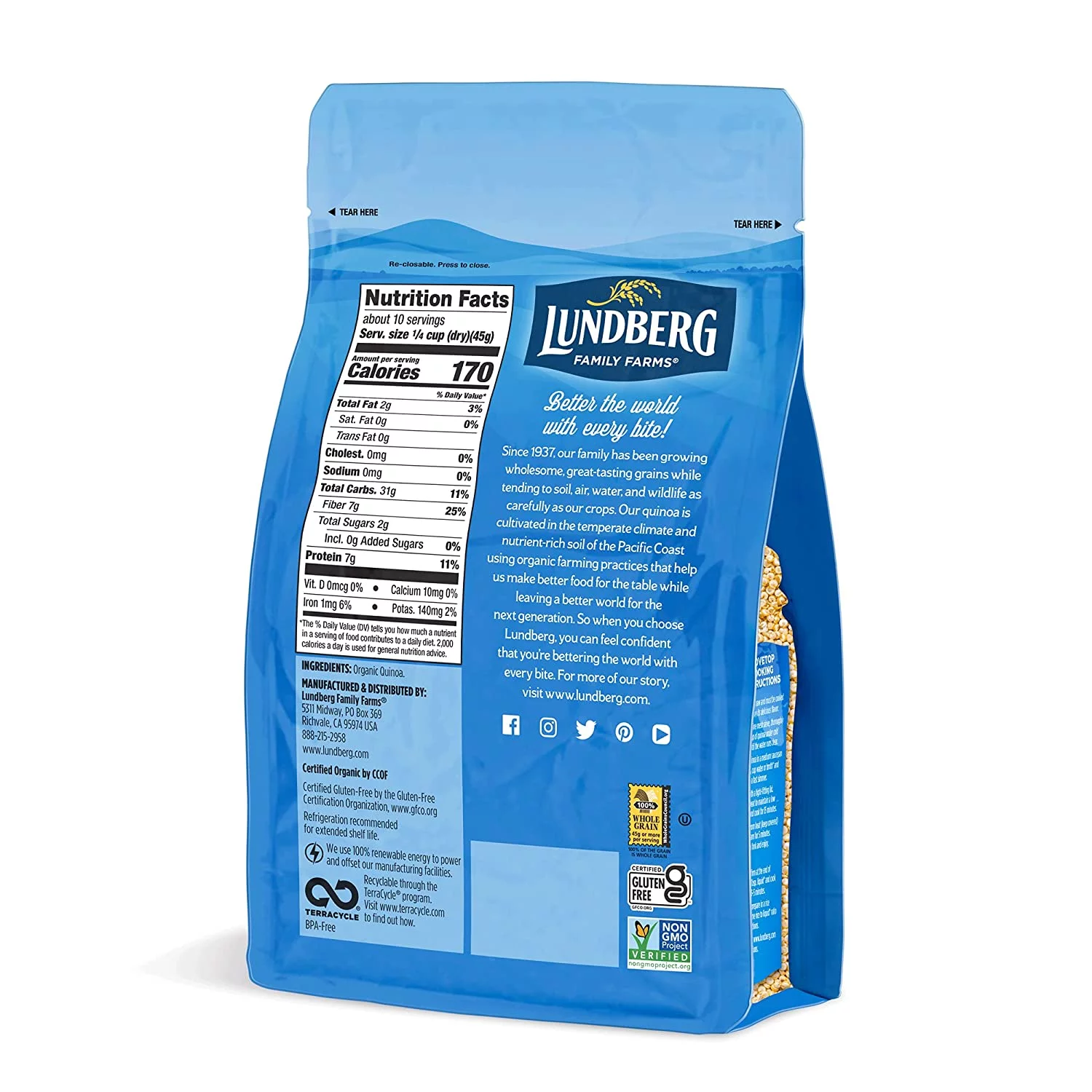 ORGANIC ANTIQUE WHITE QUINOA Pack of 6